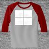 Raglan 3/4 Roundneck Shirt (Gray Body) Thumbnail