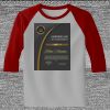 Raglan 3/4 Roundneck Shirt (Gray Body) Thumbnail