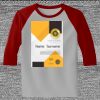 Raglan 3/4 Roundneck Shirt (Gray Body) Thumbnail