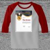 Raglan 3/4 Roundneck Shirt (Gray Body) Thumbnail