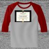 Raglan 3/4 Roundneck Shirt (Gray Body) Thumbnail