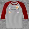 Raglan 3/4 Roundneck Shirt (Gray Body) Thumbnail