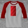 Raglan 3/4 Roundneck Shirt (Gray Body) Thumbnail