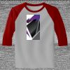 Raglan 3/4 Roundneck Shirt (Gray Body) Thumbnail