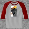 Raglan 3/4 Roundneck Shirt (Gray Body) Thumbnail