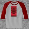 Raglan 3/4 Roundneck Shirt (Gray Body) Thumbnail