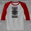 Raglan 3/4 Roundneck Shirt (Gray Body) Thumbnail