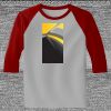 Raglan 3/4 Roundneck Shirt (Gray Body) Thumbnail