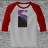 Raglan 3/4 Roundneck Shirt (Gray Body) Thumbnail