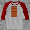 Raglan 3/4 Roundneck Shirt (Gray Body) Thumbnail
