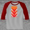 Raglan 3/4 Roundneck Shirt (Gray Body) Thumbnail