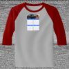 Raglan 3/4 Roundneck Shirt (Gray Body) Thumbnail