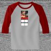 Raglan 3/4 Roundneck Shirt (Gray Body) Thumbnail