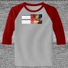 Raglan 3/4 Roundneck Shirt (Gray Body) Thumbnail