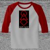 Raglan 3/4 Roundneck Shirt (Gray Body) Thumbnail