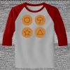 Raglan 3/4 Roundneck Shirt (Gray Body) Thumbnail