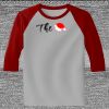 Raglan 3/4 Roundneck Shirt (Gray Body) Thumbnail