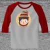 Raglan 3/4 Roundneck Shirt (Gray Body) Raglan 3/4 Roundneck Shirt (Gray Body) Thumbnail