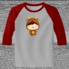 Raglan 3/4 Roundneck Shirt (Gray Body) Thumbnail