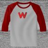 Raglan 3/4 Roundneck Shirt (Gray Body) Thumbnail