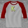 Raglan 3/4 Roundneck Shirt (Gray Body) Thumbnail