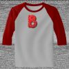 Raglan 3/4 Roundneck Shirt (Gray Body) Thumbnail