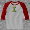 Raglan 3/4 Roundneck Shirt (Gray Body) Thumbnail
