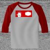 Raglan 3/4 Roundneck Shirt (Gray Body) Thumbnail