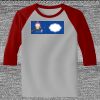 Raglan 3/4 Roundneck Shirt (Gray Body) Thumbnail