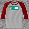 Raglan 3/4 Roundneck Shirt (Gray Body) Thumbnail