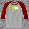 Raglan 3/4 Roundneck Shirt (Gray Body) Thumbnail