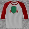 Raglan 3/4 Roundneck Shirt (Gray Body) Thumbnail