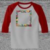 Raglan 3/4 Roundneck Shirt (Gray Body) Thumbnail