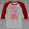 Raglan 3/4 Roundneck Shirt (Gray Body) Thumbnail