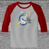 Raglan 3/4 Roundneck Shirt (Gray Body) Thumbnail