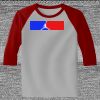 Raglan 3/4 Roundneck Shirt (Gray Body) Raglan 3/4 Roundneck Shirt (Gray Body) Thumbnail
