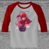 Raglan 3/4 Roundneck Shirt (Gray Body) Raglan 3/4 Roundneck Shirt (Gray Body) Thumbnail