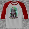 Raglan 3/4 Roundneck Shirt (Gray Body) Raglan 3/4 Roundneck Shirt (Gray Body) Thumbnail