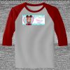 Raglan 3/4 Roundneck Shirt (Gray Body) Thumbnail