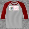 Raglan 3/4 Roundneck Shirt (Gray Body) Thumbnail