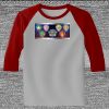 Raglan 3/4 Roundneck Shirt (Gray Body) Thumbnail