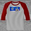 Raglan 3/4 Roundneck Shirt (Gray Body) Thumbnail
