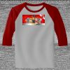 Raglan 3/4 Roundneck Shirt (Gray Body) Thumbnail