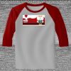 Raglan 3/4 Roundneck Shirt (Gray Body) Raglan 3/4 Roundneck Shirt (Gray Body) Thumbnail