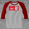 Raglan 3/4 Roundneck Shirt (Gray Body) Thumbnail