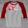 Raglan 3/4 Roundneck Shirt (Gray Body) Thumbnail