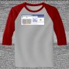 Raglan 3/4 Roundneck Shirt (Gray Body) Raglan 3/4 Roundneck Shirt (Gray Body) Thumbnail