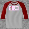 Raglan 3/4 Roundneck Shirt (Gray Body) Thumbnail