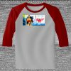 Raglan 3/4 Roundneck Shirt (Gray Body) Thumbnail