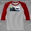 Raglan 3/4 Roundneck Shirt (Gray Body) Thumbnail